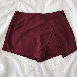 Burgundy Cheer Skort